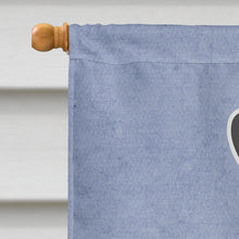 Load image into Gallery viewer, Standard Schnauzer Salt and Pepper Welcome Flag Canvas House Size BB5614CHF