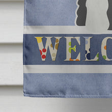 Load image into Gallery viewer, Standard Schnauzer Salt and Pepper Welcome Flag Canvas House Size BB5614CHF