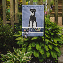 Load image into Gallery viewer, Standard Schnauzer Salt and Pepper Welcome Garden Flag - Outdoor Decorative Yard Flag BB5614GF