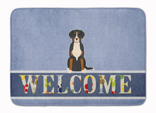 Load image into Gallery viewer, Greater Swiss Mountain Dog Welcome Machine Washable Memory Foam Mat BB5618RUG