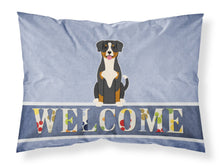 Load image into Gallery viewer, Entlebucher Welcome Fabric Standard Pillowcase – Artistic Decorative Front, White Back BB5619PILLOWCASE