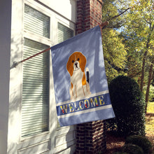 Load image into Gallery viewer, Beagle Tricolor Welcome Flag Canvas House Size BB5621CHF