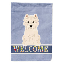 Load image into Gallery viewer, Westie Welcome Flag Canvas House Size BB5623CHF