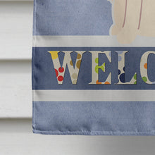 Load image into Gallery viewer, White German Shepherd Welcome Flag Canvas House Size BB5626CHF