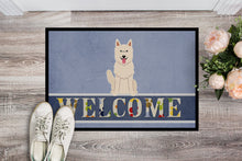 Load image into Gallery viewer, White German Shepherd Welcome Doormat - 18x27 Decorative Floor Mat – Indoor/Outdoor Rug with Artistic Flair BB5626MAT