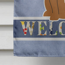 Load image into Gallery viewer, Staffordshire Bull Terrier Brown Welcome Flag Canvas House Size BB5628CHF