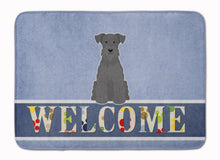 Load image into Gallery viewer, Miniature Schanuzer Black Welcome Machine Washable Memory Foam Mat BB5632RUG