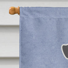 Load image into Gallery viewer, Miniature Schanuzer Black Silver Welcome Flag Canvas House Size BB5633CHF