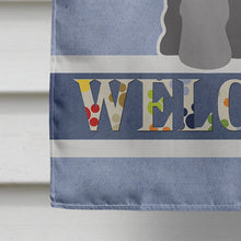 Load image into Gallery viewer, Miniature Schanuzer Black Silver Welcome Flag Canvas House Size BB5633CHF