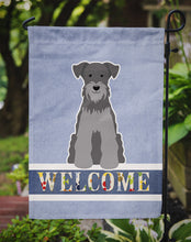 Load image into Gallery viewer, Miniature Schanuzer Black Silver Welcome Garden Flag - Outdoor Decorative Yard Flag BB5633GF
