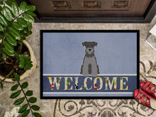 Load image into Gallery viewer, Miniature Schanuzer Black Silver Welcome Doormat - 18x27 Decorative Floor Mat – Indoor/Outdoor Rug with Artistic Flair BB5633MAT
