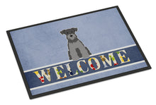 Load image into Gallery viewer, Miniature Schanuzer Black Silver Welcome Doormat - 18x27 Decorative Floor Mat – Indoor/Outdoor Rug with Artistic Flair BB5633MAT