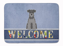 Load image into Gallery viewer, Miniature Schanuzer Black Silver Welcome Machine Washable Memory Foam Mat BB5633RUG