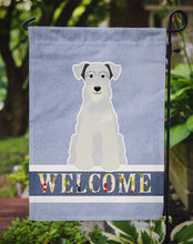 Load image into Gallery viewer, Miniature Schanuzer White Welcome Garden Flag - Outdoor Decorative Yard Flag BB5634GF