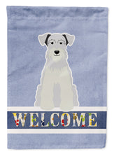 Load image into Gallery viewer, Miniature Schanuzer White Welcome Garden Flag - Outdoor Decorative Yard Flag BB5634GF