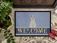 Load image into Gallery viewer, Miniature Schanuzer White Welcome Doormat - 18x27 Decorative Floor Mat – Indoor/Outdoor Rug with Artistic Flair BB5634MAT
