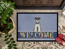 Load image into Gallery viewer, Miniature Schanuzer Salt and Pepper Welcome Doormat - 18x27 Decorative Floor Mat – Indoor/Outdoor Rug with Artistic Flair BB5635MAT
