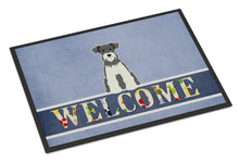 Load image into Gallery viewer, Miniature Schanuzer Salt and Pepper Welcome Doormat - 18x27 Decorative Floor Mat – Indoor/Outdoor Rug with Artistic Flair BB5635MAT