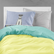 Load image into Gallery viewer, Miniature Schanuzer Salt and Pepper Welcome Fabric Standard Pillowcase – Artistic Decorative Front, White Back BB5635PILLOWCASE