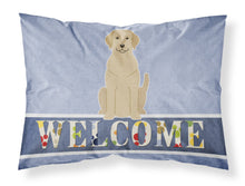 Load image into Gallery viewer, Yellow Labrador Welcome Fabric Standard Pillowcase – Artistic Decorative Front, White Back BB5636PILLOWCASE