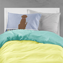 Load image into Gallery viewer, Chocolate Labrador Welcome Fabric Standard Pillowcase – Artistic Decorative Front, White Back BB5637PILLOWCASE