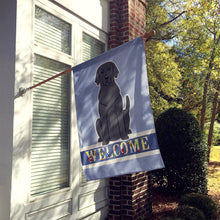 Load image into Gallery viewer, Black Labrador Welcome Flag Canvas House Size BB5638CHF