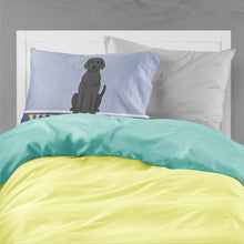 Load image into Gallery viewer, Black Labrador Welcome Fabric Standard Pillowcase – Artistic Decorative Front, White Back BB5638PILLOWCASE