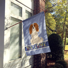 Load image into Gallery viewer, Cavalier Spaniel Welcome Flag Canvas House Size BB5639CHF