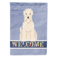 Load image into Gallery viewer, Soft Coated Wheaten Terrier Welcome Flag Canvas House Size BB5642CHF
