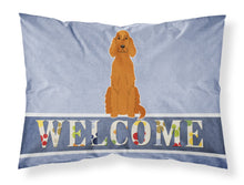 Load image into Gallery viewer, Irish Setter Welcome Fabric Standard Pillowcase – Artistic Decorative Front, White Back BB5645PILLOWCASE