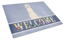 Load image into Gallery viewer, Irish Wolfhound Welcome Glass Cutting Boards – Durable, Decorative Kitchen Art Large BB5646LCB