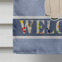 Load image into Gallery viewer, Poodle White Welcome Flag Canvas House Size BB5651CHF