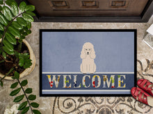 Load image into Gallery viewer, Poodle White Welcome Doormat - 18x27 Decorative Floor Mat – Indoor/Outdoor Rug with Artistic Flair BB5651MAT