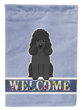 Load image into Gallery viewer, Poodle Black Welcome Flag Canvas House Size BB5652CHF