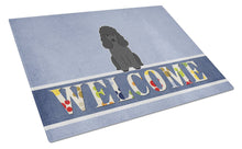 Load image into Gallery viewer, Poodle Black Welcome Glass Cutting Boards – Durable, Decorative Kitchen Art Large BB5652LCB