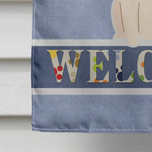 Load image into Gallery viewer, Papillon Black White Welcome Flag Canvas House Size BB5657CHF