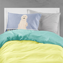 Load image into Gallery viewer, Great Pyrenese Welcome Fabric Standard Pillowcase – Artistic Decorative Front, White Back BB5664PILLOWCASE