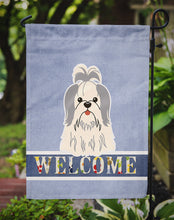 Load image into Gallery viewer, Shih Tzu Silver White Welcome Garden Flag - Outdoor Decorative Yard Flag BB5666GF