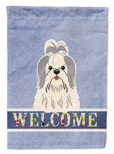 Load image into Gallery viewer, Shih Tzu Silver White Welcome Garden Flag - Outdoor Decorative Yard Flag BB5666GF