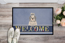 Load image into Gallery viewer, Shih Tzu Silver White Welcome Doormat - 18x27 Decorative Floor Mat – Indoor/Outdoor Rug with Artistic Flair BB5666MAT