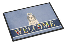 Load image into Gallery viewer, Shih Tzu Silver White Welcome Doormat - 18x27 Decorative Floor Mat – Indoor/Outdoor Rug with Artistic Flair BB5666MAT