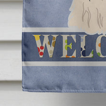 Load image into Gallery viewer, Shih Tzu Black White Welcome Flag Canvas House Size BB5669CHF