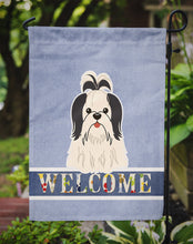 Load image into Gallery viewer, Shih Tzu Black White Welcome Garden Flag - Outdoor Decorative Yard Flag BB5669GF