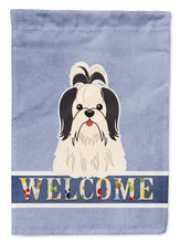Load image into Gallery viewer, Shih Tzu Black White Welcome Garden Flag - Outdoor Decorative Yard Flag BB5669GF