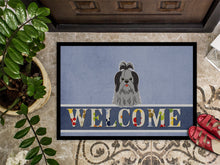 Load image into Gallery viewer, Shih Tzu Black Silver Welcome Doormat - 18x27 Decorative Floor Mat – Indoor/Outdoor Rug with Artistic Flair BB5670MAT
