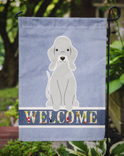 Load image into Gallery viewer, Bedlington Terrier Blue Welcome Garden Flag - Outdoor Decorative Yard Flag BB5671GF