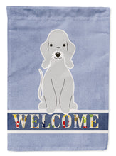 Load image into Gallery viewer, Bedlington Terrier Blue Welcome Garden Flag - Outdoor Decorative Yard Flag BB5671GF