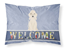 Load image into Gallery viewer, Bedlington Terrier Sandy Welcome Fabric Standard Pillowcase – Artistic Decorative Front, White Back BB5672PILLOWCASE