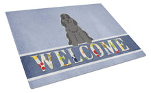 Load image into Gallery viewer, Cocker Spaniel Black Welcome Glass Cutting Boards – Durable, Decorative Kitchen Art Large BB5673LCB