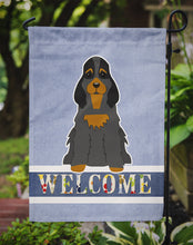 Load image into Gallery viewer, Cocker Spaniel Black Tan Welcome Garden Flag - Outdoor Decorative Yard Flag BB5674GF